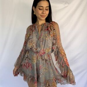 Zimmerman Floral Silk Jumpsuit